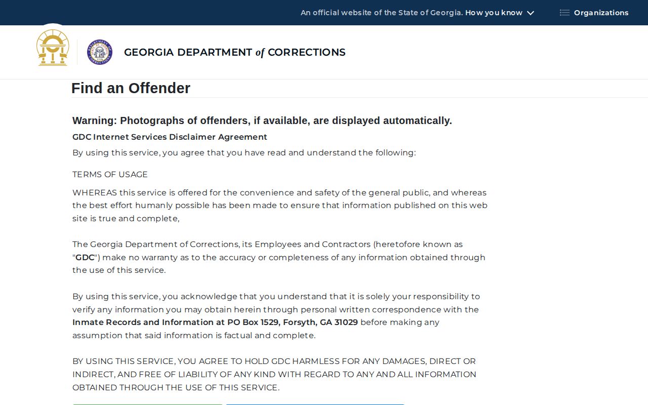 Lee County released inmate GDC offender search fields